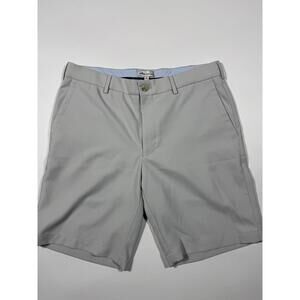 Peter Millar Mens 32 Gray Golf Shorts Performance Stretch Flat Front